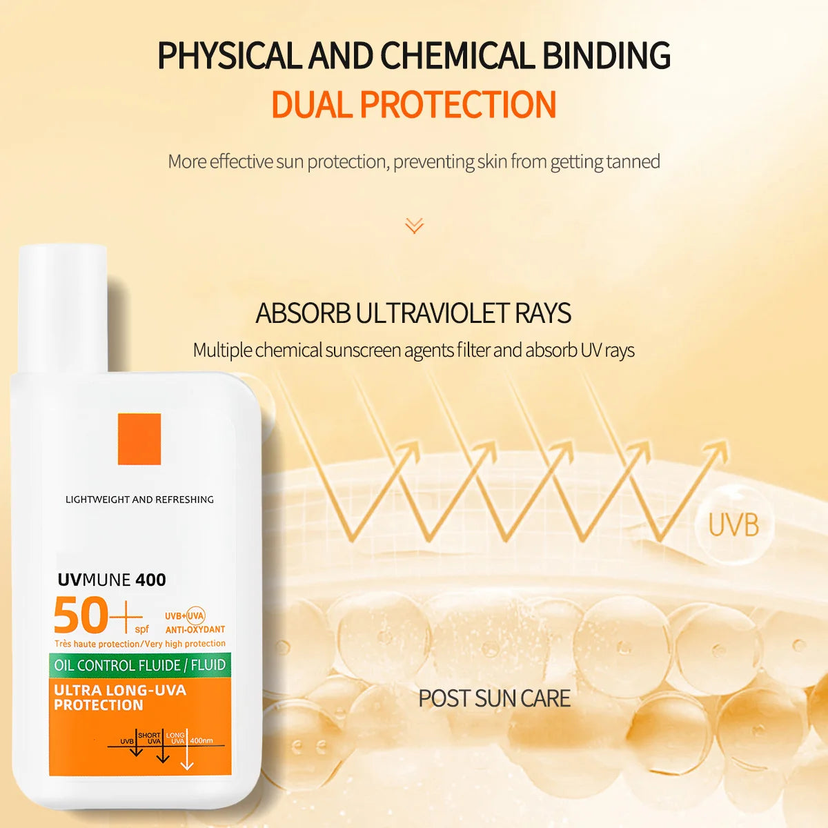 واقي شمس أصلي SPF50+ – ترطيب طويل وحماية للبشرة دون أي لزوجة