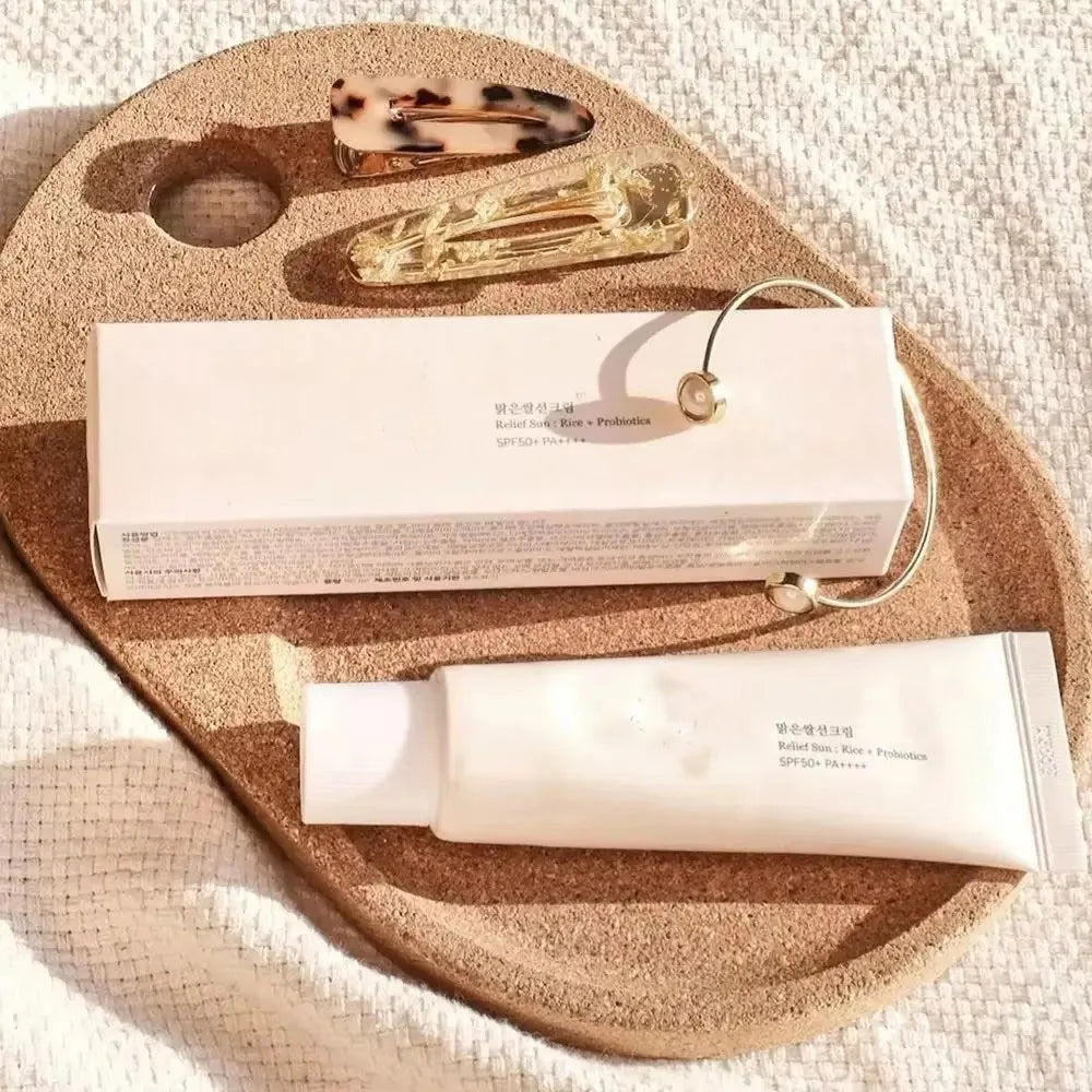واقي شمس كوري بالأرز والپروبيوتيك SPF50+